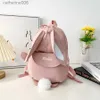 Plecaki nowe mody dziecięce torby szkolne Bunny Portable plecaków Dzieci podróżne plecaki Śliczne chłopcy i dziewcząt książka szkolna plecak 20ll231108