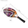 Tennisracketar Powti Adult Carbon Beach Tennis Pad Racket Equipment Padel Tennis Racket Sport 310-330g Delar Q231109