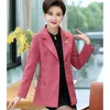 Women's Suits 2023 Spring Autumn Blazer Jacket Women Middle-Aged Mother Long Sleeve Short Suit Coat Female Casual Overcoat Ladies Tops R448