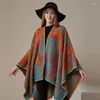 Sciarpe Mantello Caldo Cappotto Invernale da Donna Sciarpa in Misto Cashmere Pashmina Addensare Scialle E Avvolge Donna Vintage Echarpes Bufanda Stole