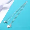 tiff populair tiff Designer Sieraden Ketting 925 Sterling Zilver Hart Student High Fashion Ketting Meisjes Dames Valentijnsdag Cadeau Zilveren Sieraden