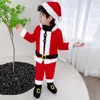 Clothing Sets Kids Christmas Sets Children Santa Claus Costume Boys Girls Christmas Suits Toddler Xmas Top Pants 2psc Outfit 1-12Y 231108