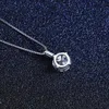 Europeiska varumärket Mosan Diamond S Sier Pendant Noble Temperament Women's Clavicle Box Chain Halsbandsmycken Tillbehör