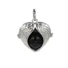 Vente en gros Vintage naturel noir Onyx croix pendentif mode pierres précieuses pendentif collier faisant des bijoux