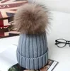 Berretti Beanie/Teschio Invernale Grandi Pompon in Vera Pelliccia Berretti Lavorati a Maglia Berretti Spessi e Caldi Cappelli in Maglia Gorras per Ragazze Donne Ragazzo e Bambino 231108