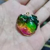 Decorative Figurines Natural Colorful Heart Gem Moldavite Meteorite Glass Necklace Pendant Stone Reiki Heals The Mood