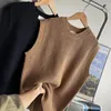 Men's Vests Cotton Vest Men Spring Fashion Solid Color Vintage Sweater Harajuku Knitted Jumpers Casual Knit V20