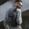 Rucksack Umhängetasche, schwarzes Leder, großes Fassungsvermögen, Sport, Nylon, wasserdicht, Radfahren, Reisetasche, Handtasche, Schultasche, Messengers, Reisetasche, Business, Belüftung, Brust