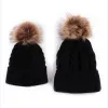 Hotsell Caps Hats Citgeett Fashion Set Mom Mother Baby Knit Pom Bobble Hat Kids Kids Boall Will Warme Warm Beanie Fashion Cap 2