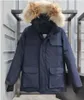 Mens kanadensiska jacka Vinter ner jackor tjock varma ner män parkas kläder utomhus mode hålla par levande sändning kappa kvinnor gooses jacka jacka