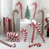 クリスマスの装飾クリスマス装飾レッドクリスマスキャンディーケーンクリスマスツリーハンギングペンダントクリスマスイヤーホームデコレーションキッズおもちゃナビダッド231107