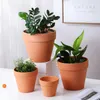 Low temperature ceramic flower pots red pottery international pots breathable clay flower pots succulent green plant containers landscape garden pots