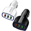 Universal 3 USB -portar 3.1A Bil Charger Vehicle USB Car Chargers Power Adapters för iPhone 13 14 15 Pro Samsung Galaxy S22 S23 Obs 20 HTC LG F1