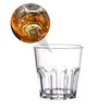 Wine Glasses 4 Pcs Crystal Acrylic Octagonal Cup Whisky Cups Transparent Tumbler Child