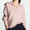 Maglioni da uomo Moda Donna 2023 Design con cerniera allentata Pullover Casual Dolcevita solido Ispessimento Maglione da donna lavorato a maglia rosa invernale