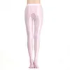 Women Sexy Open Crotch Pantyhose Glossy Wetlook High Waist Exotic Tights Oily Shiny Smooth Hiny Leggings Pants 8 Colors