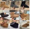 Designer Tasman Pantofole Australia Pantofola con plateau Ug Scarpe Tazz Australie Diapositive Soffice pelliccia di pecora Stivali in vera pelle Classico