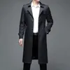 Men's Jackets High Quality s Coat Fashion Windbreak Jacket England Style Business Casual Solid Long Trench Men Outerwearzln231108