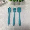 Nuovo 3 pezzi creatività silicone spatola raschietto pennello cucchiaio da cucina strumenti di cottura set di accessori per gadget