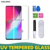 3D UV líquido cola completa vidro temperado para oppo Find x x2 x3 x5pro reno3pro reno4pro reno6pro reno8t reno9pro plus