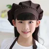 Berretti Cappello da cucina personalizzato per bambini Cappello da cucina con fascia elastica in tinta unita alla moda Ragazzi Ragazze Cappelli da cuoco natalizi per danza del bambino