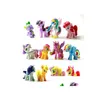 Figuras de brinquedo de ação 16 unidades / conjunto 3-6 cm Pequeno PVC Figuras de brinquedo de ação Cavalo Princesa Celestia Luna Presente de Natal para crianças Brinquedos Drop Deli Dhyxt