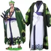 Kom Cosplay Een Stuk Roronoa Zoro Jubah Kimono Setelan Penuh T220813212P