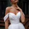 Party Dresses Off Shoulder Glitter Tul Wedding Dresses Sweetheart Straps Bridal Gowns For Bride Robe De Marie Beach Sweep Train For Women 0408H23