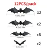 Stickers Muraux 12 Pcs 3D Chauve-Souris Lumineux Halloween Décoration Pour Enfants Chambre Plafond Décor À La Maison Decal DIY Bar Chambre Autocollant Fournitures