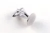 Tillverkare Mens Initialer Cufflink Anpassad mässing Rund Pad Blank Cufflink Base