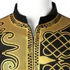 Etnische Kleding Lange Mouw Kleding Voor Mannen Shirt Afrikaanse Mode Jurken Print Rijke Bazin Dashiki 2023 Slim Fit Heren top S-2XL