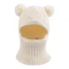 Berretti Cappelli Bambino Paraorecchie Berretto e Sciarpa Bambini Ragazzi Ragazze Berretto caldo con pompon Inverno Bambino Cappello lavorato a maglia Sciarpa Cappuccio antivento Copricapo 231108