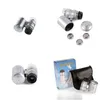 Autres instruments d'analyse de mesure 60X Mini microscope de poche Loupe Bijoutier Loupe Lumière LED Facile à transporter avec un M Dh27W