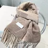 Winter-Schal aus karierter Wolle, lange Designer-Tücher, Damen-Kaschmirschals, Quasten, Schals für Herren, weich, warm, mit Etiketten, Beanie-Zubehör