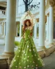 Abiti da festa 14694 # IENA Elegante abito da ballo floreale verde Spring Garden Fiori 3D Sweetheart Tulle Corsetto Abito da sera