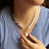 Collier ras du cou en perles de rocaille de cristal naturel doux, pendentif en Quartzite rose, Imitation de perles pour femmes
