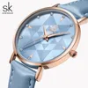 Relógios femininos romântico luz azul feminino relógios estilo real relogio feminino ultra fino relógio minimalista para mulher marca superior montre femme 231107