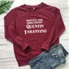 Moletom feminino casual outono velo amarelo jumper Tarantino Grunge moletom feminino Quentin Spring Tops