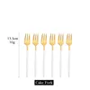 Forks Fork Stainless Mini Set 6Pcs Fruit Steel Gold Snack For Tea Salad Small Cake White Dinnerware Dessert