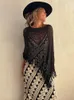 Maglioni da donna Donna Boho Mantello lavorato a maglia Scialle Avvolgente Mantello Poncho con cappuccio Felpa con cappuccio Maglione Maglione Nappe Pullover Felpa con cappuccio