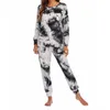 Women's Sleepwear Womens Pajama Sets 2 Piece Tie Dye Long Sleeve Loungewear Fall Clothes Women Slippers Girl Size 5 Little Girls And Robe