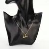 Chains Gold Color Love Pattern Pendant Stainless Steel Chain Necklace For Women Children