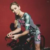 Zestawy wyścigowe UWIELBIAM Pain Woman Triathlon Cycling Skusuit Summer Szyborodki krótki rękaw