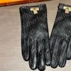 Gants de luxe en cuir pour femmes, mitaines de styliste pour écran tactile en métal, coupe-vent en peluche, pour la conduite en plein air, le Ski, automne et hiver