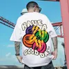 Mens Tshirts 8x yaz moda kısa kollu tshirt gevşek koşu karikatür anime karakter baskısı unisex tshirt çift üstleri 230407