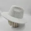 Basker White Rhinestone och Pearl Bucket Hat Fedoras Jazz Hats For Men Women Handmade Advanced Fashion Outdoor Stage 2023