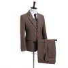 Ternos masculinos Blazers Herringbone 2 Buttons Notch Laplel Men Slim Fit Costume Vestido de noiva Tuxedos Tuxedos