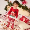 Pijamas Natal Veados Pijama conjunto Família Nightwear Mulheres Homens Criança Papai Noel Impresso Calças de Manga Comprida Natal Casa Roupas 231108