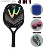 Raquettes de tennis Camewin – raquette de Tennis de plage professionnelle entièrement en carbone, 4 en 1, avec visage en EVA souple, avec sac, équipement unisexe, Q231109