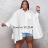 Ethnic Clothing 3XL 4XL Plus Size Big Batwing Sleeve Blouse Women Dashiki African Single Breasted Shirts Office Work Solid Vintage